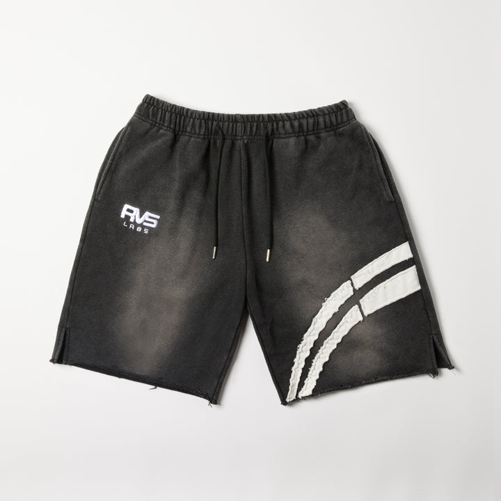 Dark Washed "Lotus" Shorts