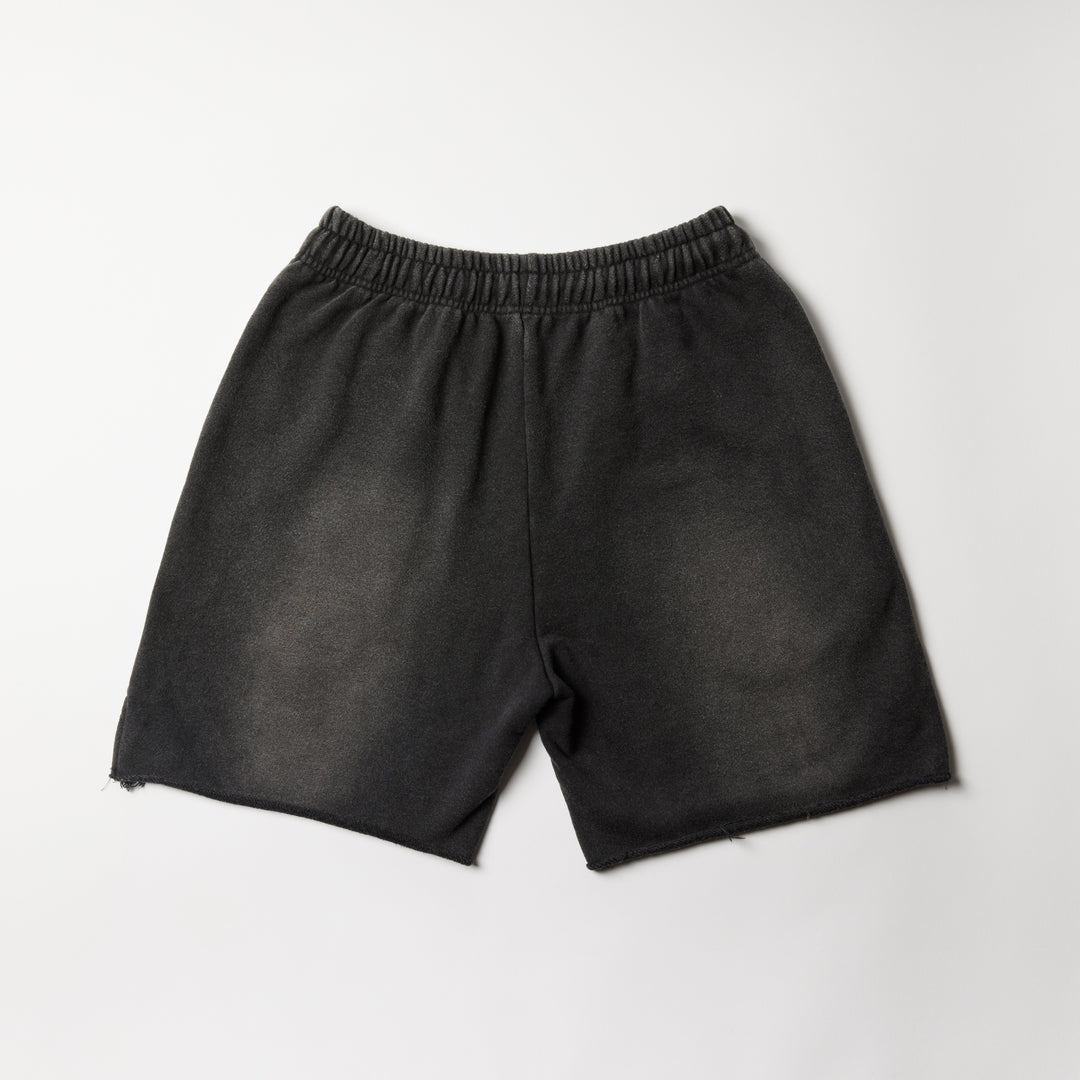 Dark Washed "Lotus" Shorts