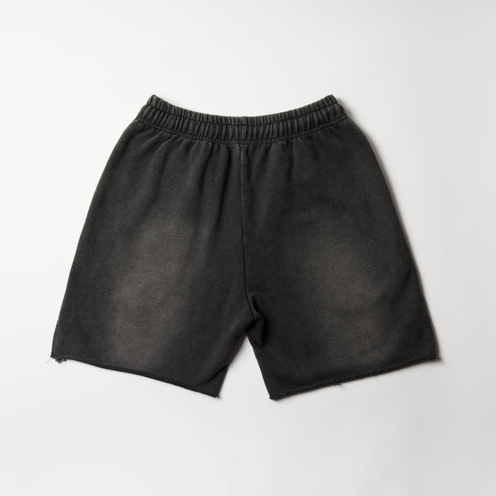 Dark Washed "Lotus" Shorts