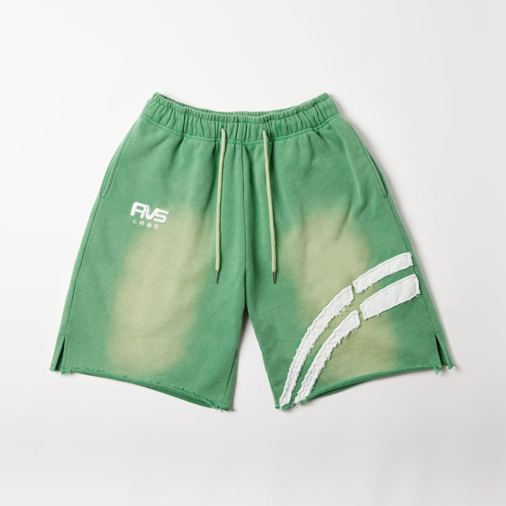 Green Washed "Lotus" Shorts